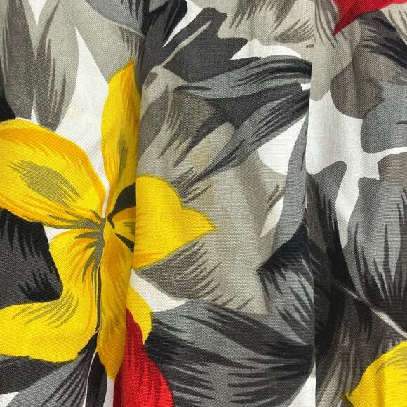 Rena Rowan Saville Short Sleeve Tropical Floral Summer Button Down Shirt 8 - Picture 3 of 9